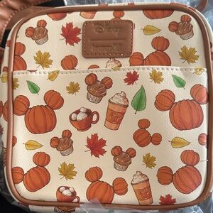 Excellent Used Condition. Loungefly Cream Pumpkin Mickey Fall Mini Bag